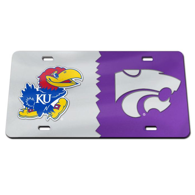 Kansas Jayhawks House Divided Specialty Acrylic License Plate