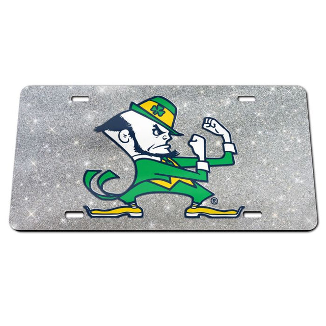 Notre Dame Fighting Irish GLITTER BACKGROUND Specialty Acrylic License Plate