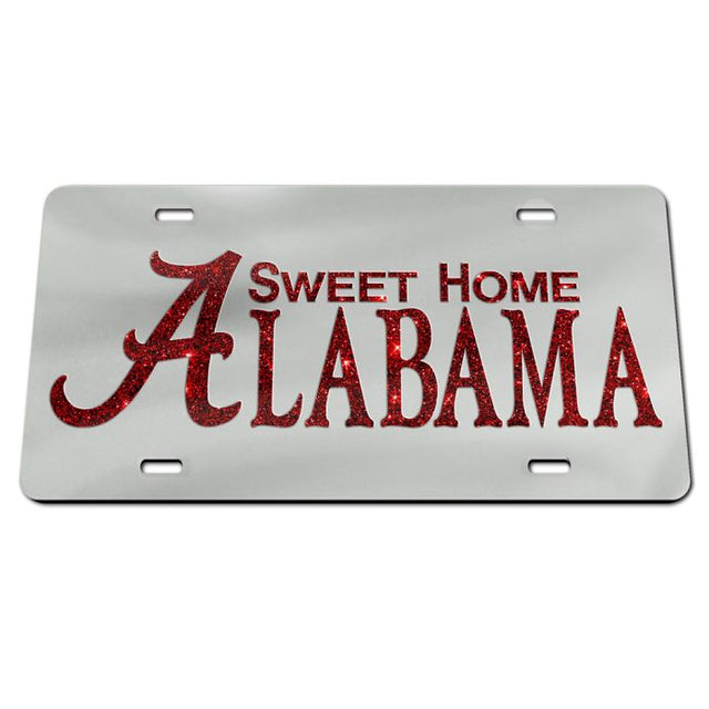 Alabama Crimson Tide GLITTER LETTERS Acrylic Classic License Plates