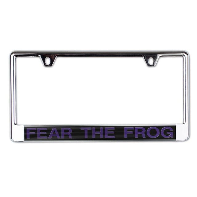 TCU Horned Frogs Lic Plate Frame B/O Printed