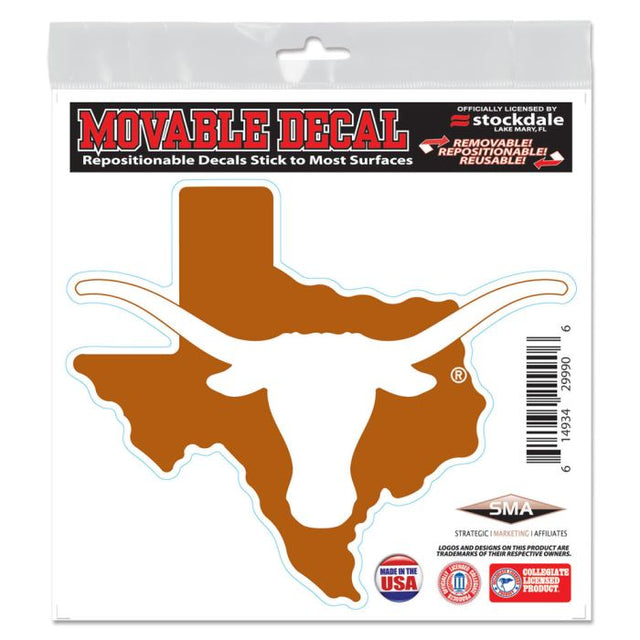 Calcomanía para todo tipo de superficies de Texas Longhorns, 6" x 6"