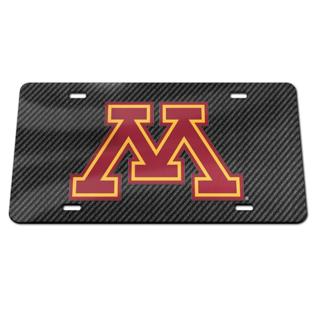 Matrícula acrílica especial de Minnesota Golden Gophers