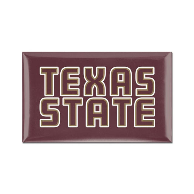 Imanes abovedados de los Texas State Bobcats de 3" x 5"