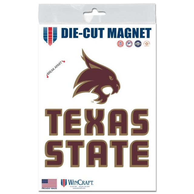 Imanes para exteriores de los Texas State Bobcats de 3" x 5"