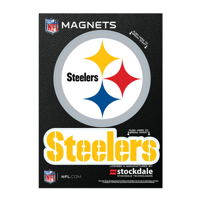 Imán de 5 x 7 con diseño de logotipo de los Pittsburgh Steelers