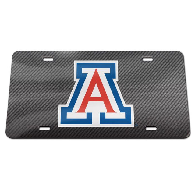 Arizona Wildcats CARBON Specialty Acrylic License Plate