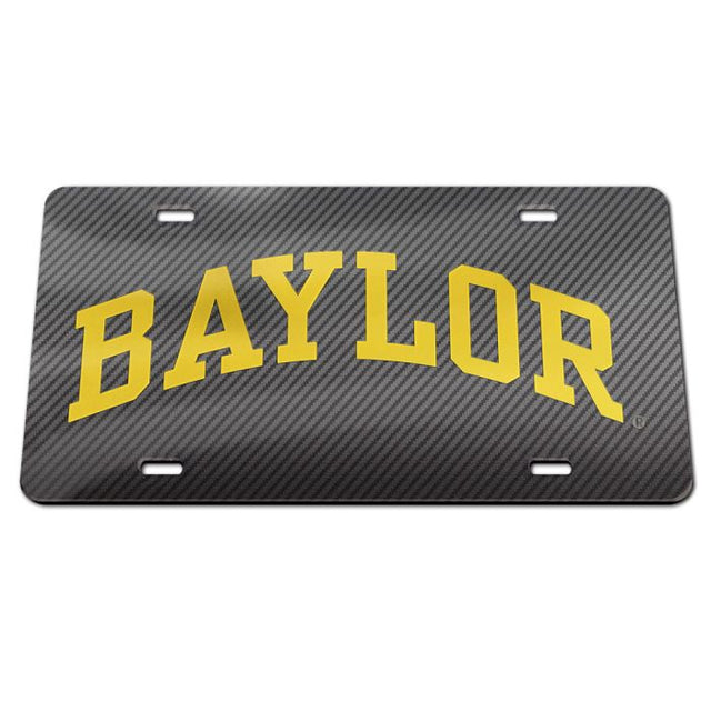 Placas de matrícula clásicas de acrílico CARBON de los Baylor Bears