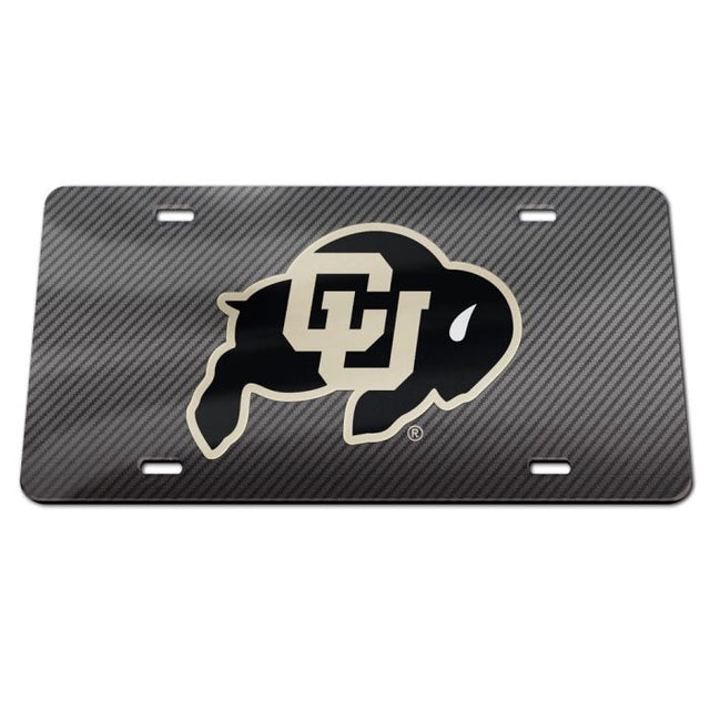 Colorado Buffaloes CARBON Acrylic Classic License Plates