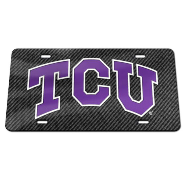 TCU Horned Frogs CARBON Acrylic Classic License Plates