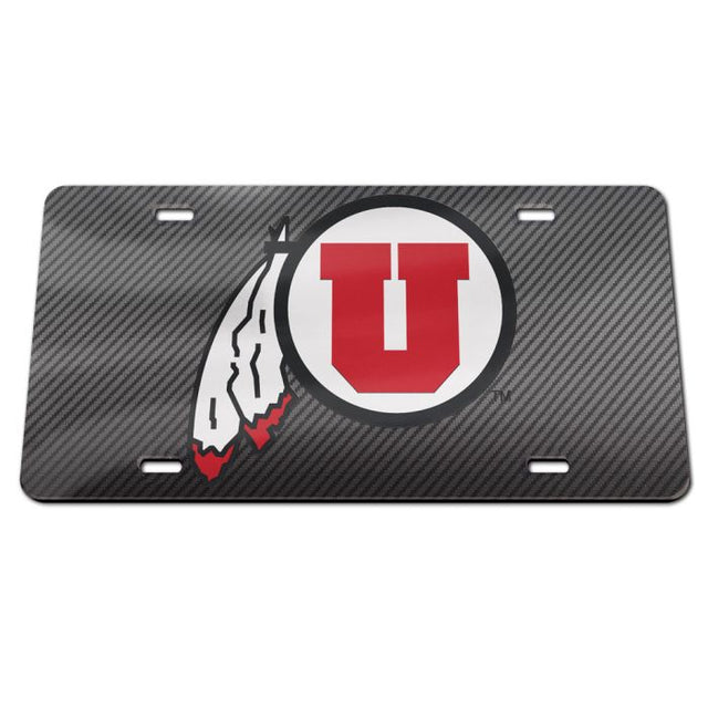 Utah Utes CARBON Acrylic Classic License Plates