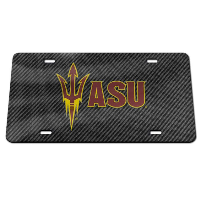 Matrícula acrílica especial de Arizona State Sun Devils CARBON