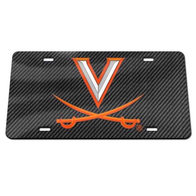 Matrícula acrílica especial de los Virginia Cavaliers