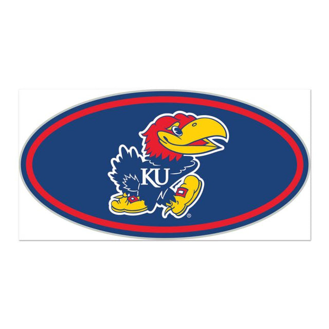 Kansas Jayhawks Foiled Window Decals 4" x 7"