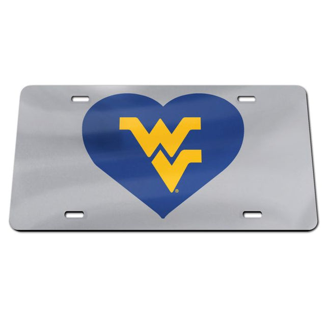 Placas de matrícula clásicas de acrílico de los Mountaineers de West Virginia