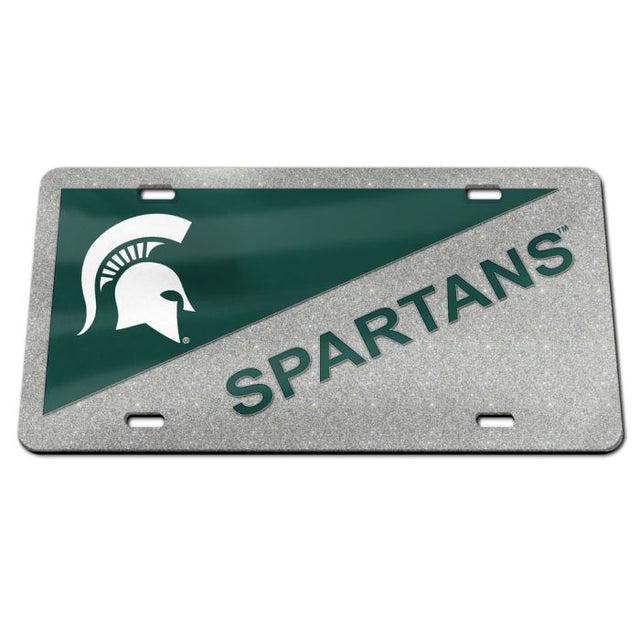 Placas de matrícula clásicas de acrílico de los Spartans de Michigan State