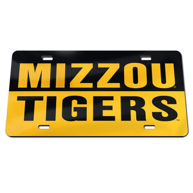 Matrículas clásicas de acrílico de los Missouri Tigers