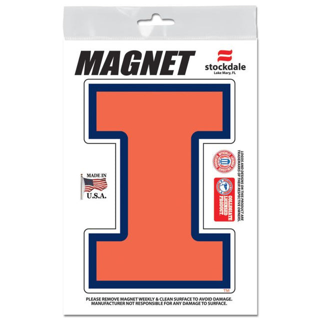 Imanes para exteriores de Illinois Fighting Illini de 3" x 5"