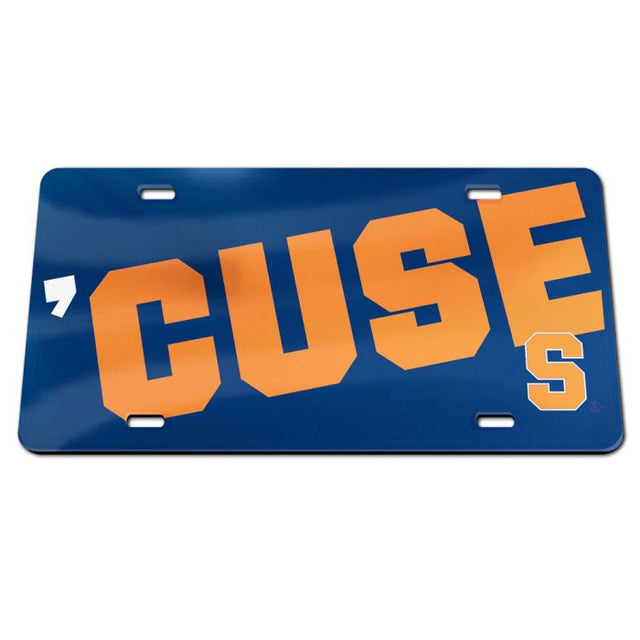 Syracuse Orange MEGA Specialty Acrylic License Plate