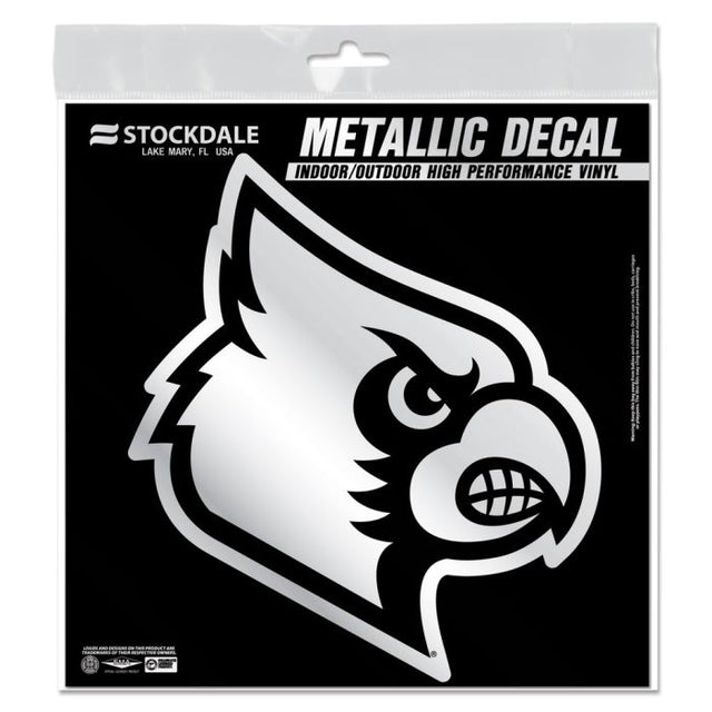 Louisville Cardinals Decal Metallic 6" x 6"