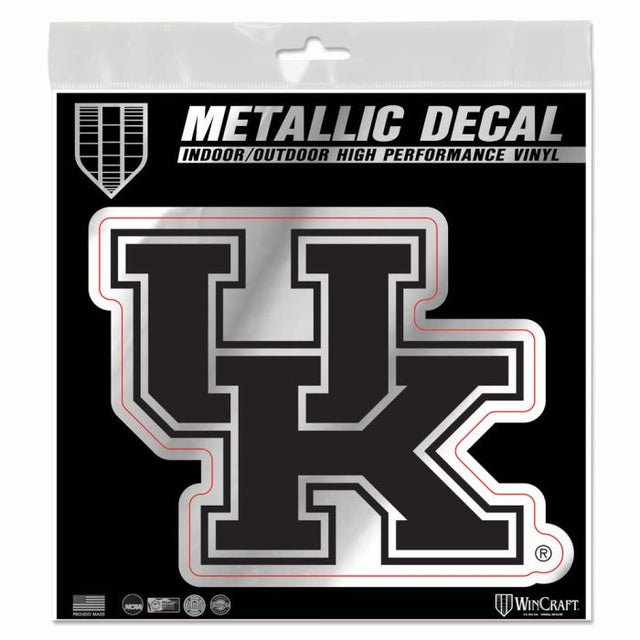 Calcomanía metálica de Kentucky Wildcats de 6" x 6"