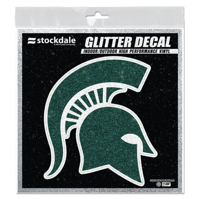 Michigan State Spartans Decal Glitter 6" x 6"