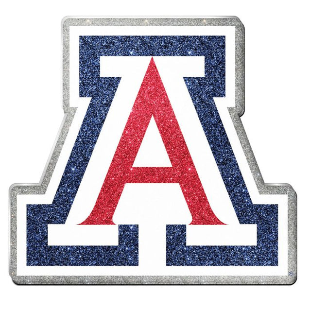 Emblema acrílico para automóvil con purpurina de Arizona Wildcats