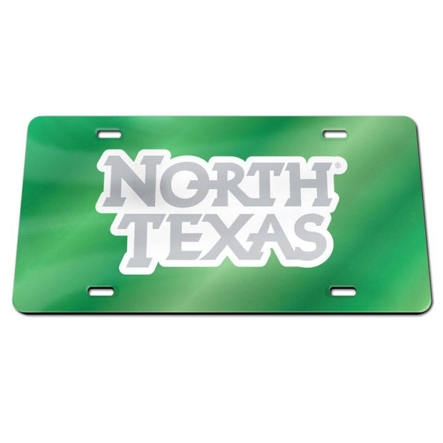 Placas de matrícula clásicas acrílicas Mean Green de North Texas