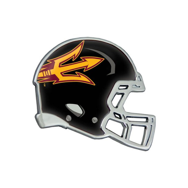 Emblema de metal cromado abovedado para CASCO de Arizona State Sun Devils