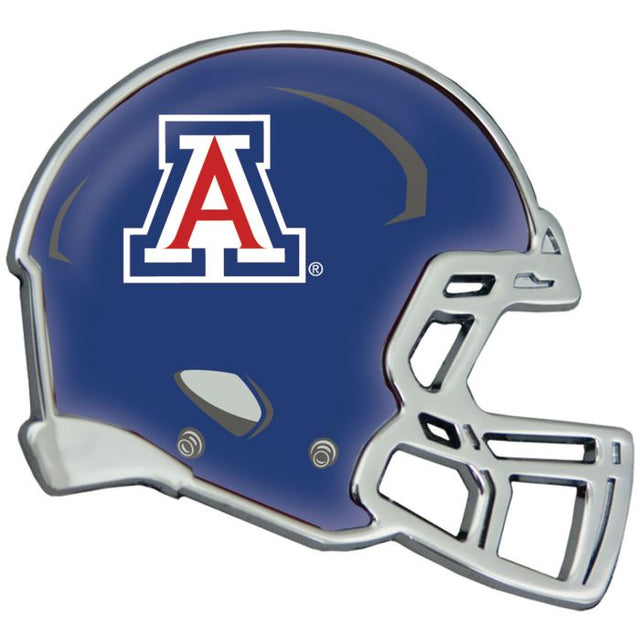 Emblema de metal cromado abovedado para CASCO de Arizona Wildcats