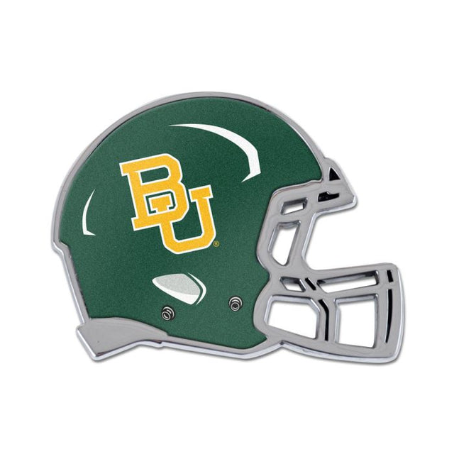 Emblema de metal cromado abovedado de los Baylor Bears