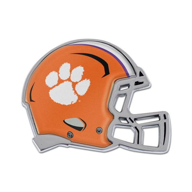 Clemson Tigers HELMET Chrome Metal Domed Emblem