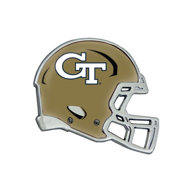 Emblema de metal cromado abovedado para CASCO de los Georgia Tech Yellow Jackets