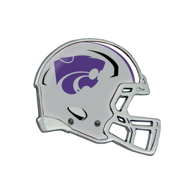 Emblema de metal cromado abovedado para CASCO de Kansas State Wildcats