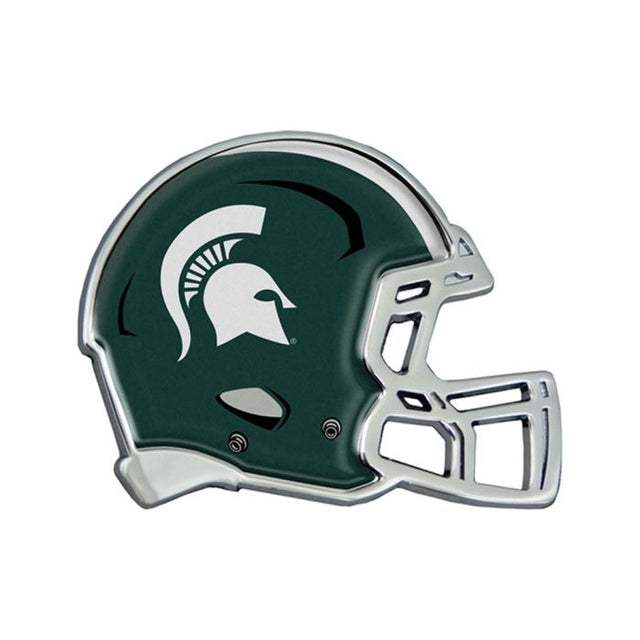 Emblema de metal cromado abovedado para casco de los Spartans de Michigan State