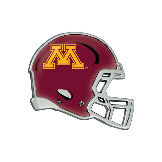 Emblema de metal cromado abovedado para casco de Minnesota Golden Gophers