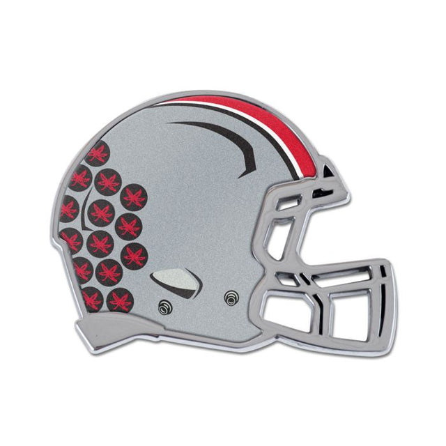 Emblema de metal cromado abovedado de los Ohio State Buckeyes