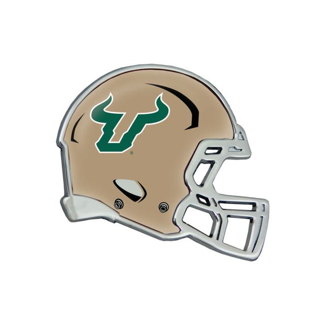 Emblema de metal cromado abovedado para casco de los South Florida Bulls