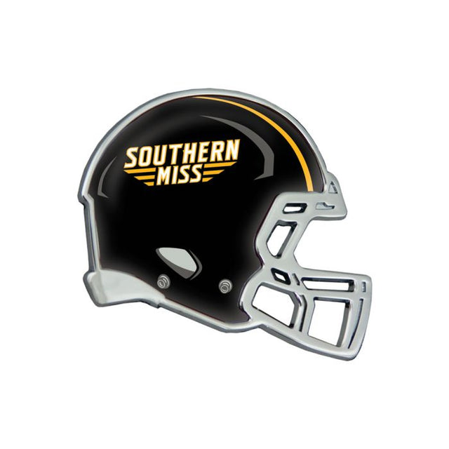 Emblema de metal cromado abovedado para casco de los Golden Eagles de Southern Miss