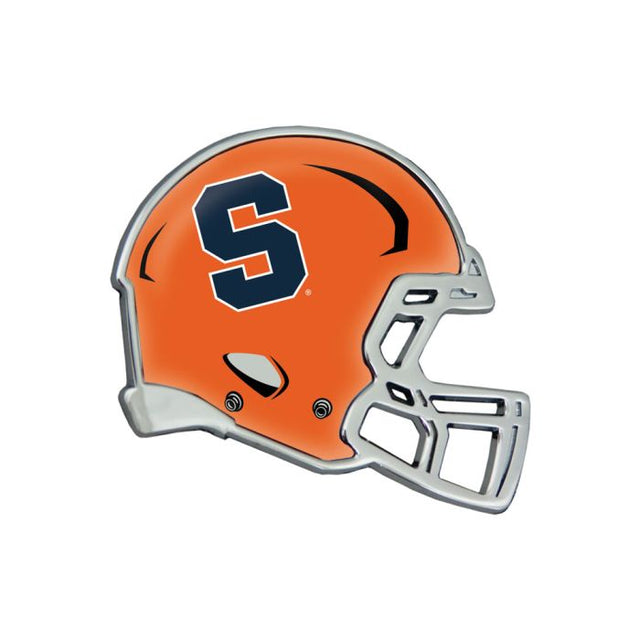 Emblema de metal cromado abovedado para CASCO Syracuse Orange