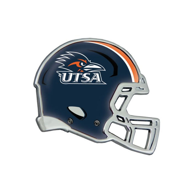 Emblema de metal cromado abovedado para casco de Texas San Antonio Roadrunners