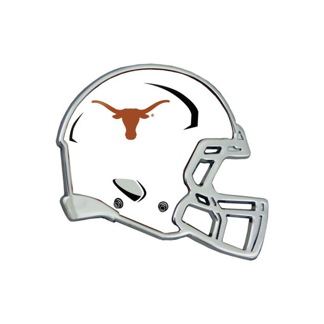 Emblema de metal cromado abovedado para casco de Texas Longhorns