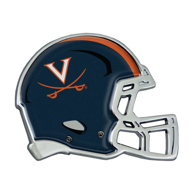 Emblema de metal cromado abovedado para casco de los Virginia Cavaliers