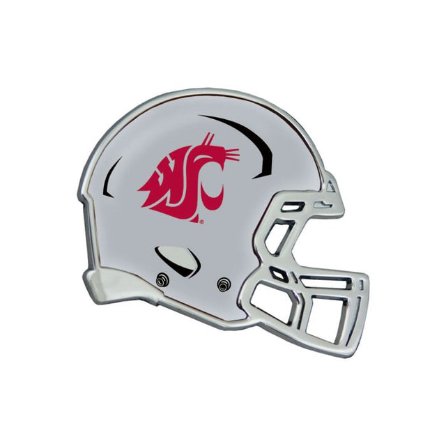 Emblema de metal cromado abovedado para casco de los Washington State Cougars