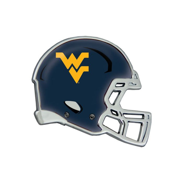 Emblema de metal cromado abovedado para casco de los West Virginia Mountaineers