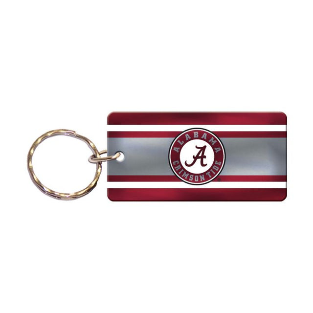 Alabama Crimson Tide STRIPES Keychain Rectangle