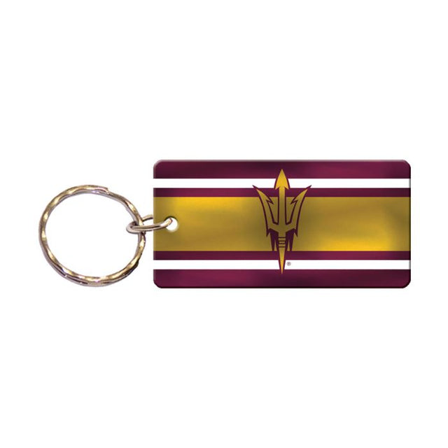 Llavero rectangular con rayas de los Arizona State Sun Devils