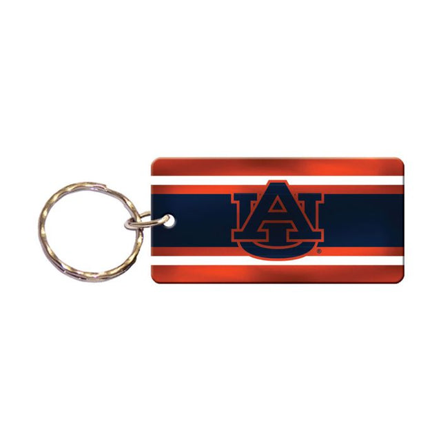 Llavero rectangular con rayas de los Auburn Tigers