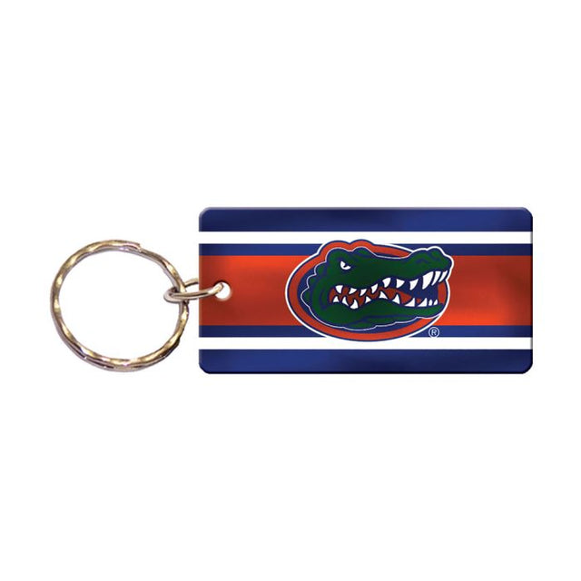 Llavero rectangular con rayas de los Florida Gators