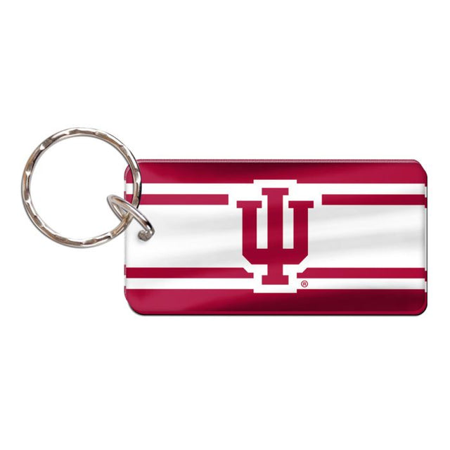 Llavero rectangular con rayas de los Indiana Hoosiers