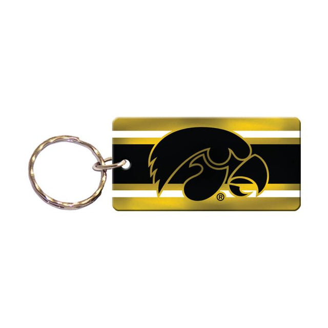 Iowa Hawkeyes STRIPES Keychain Rectangle